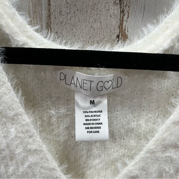 NWT PLANET GOLD Juniors' Eyelash-Knit Drawstring Sweater - Picture 3 of 6